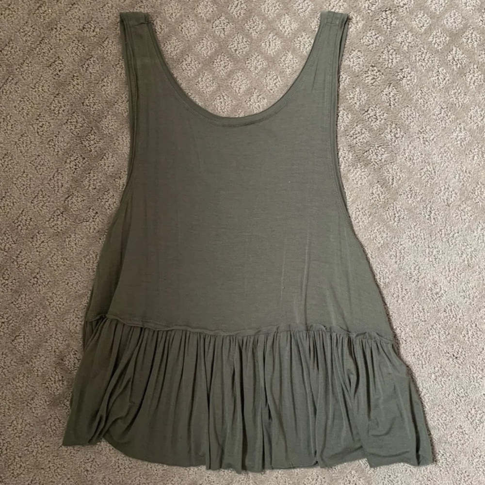 green tank top